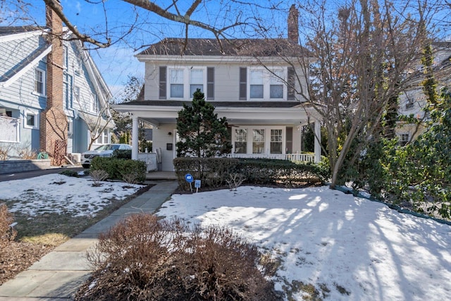 view of front of property featuring a porch