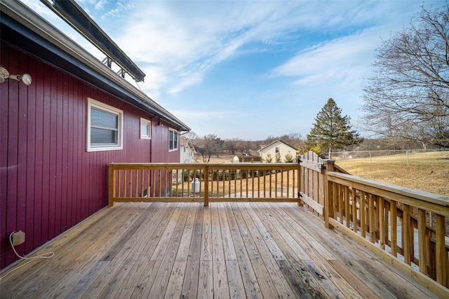 deck featuring fence