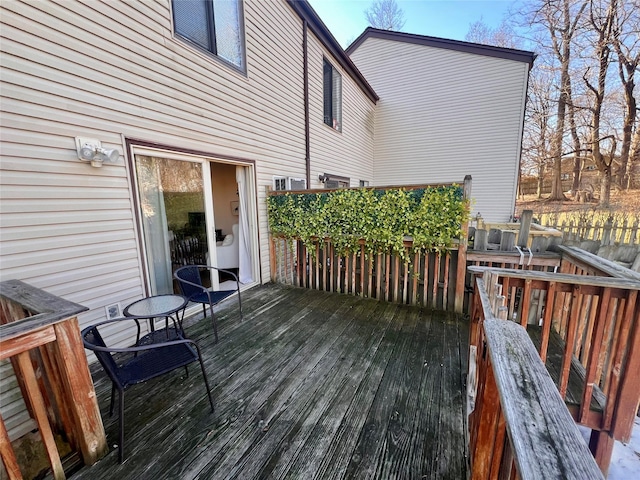 view of wooden terrace