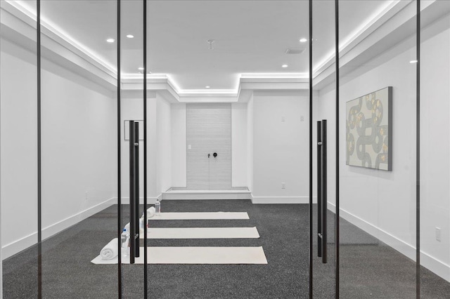 12 Fairway Ave, Rye, NY 10580 - corridor featuring recessed lighting and baseboards