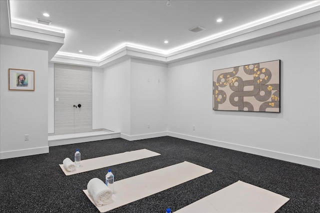12 Fairway Ave, Rye, NY 10580 - exercise area featuring recessed lighting and baseboards