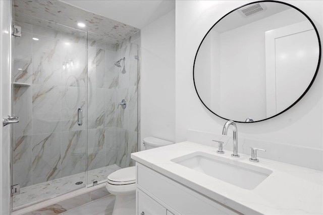 12 Fairway Ave, Rye, NY 10580 - bathroom with toilet, vanity, and a marble finish shower