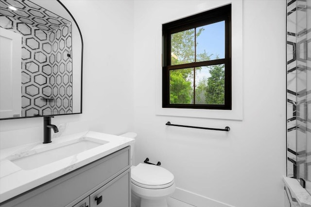 12 Fairway Ave, Rye, NY 10580 - full bathroom featuring vanity, toilet, and a shower