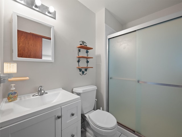 215 Old Haverstraw Rd, Congers, NY 10920 - bathroom with vanity, a shower stall, and toilet