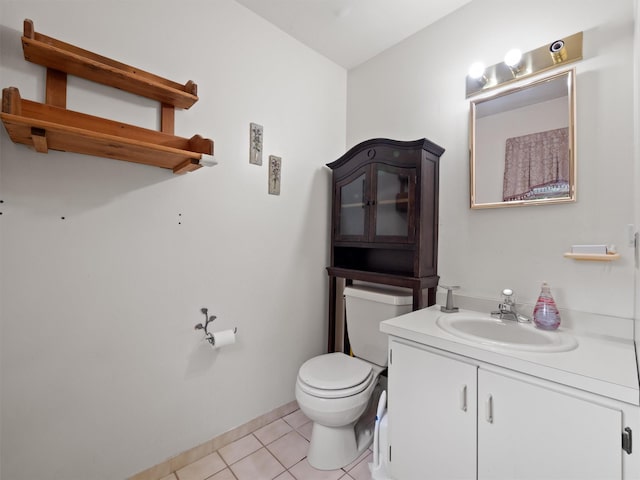 215 Old Haverstraw Rd, Congers, NY 10920 - bathroom with toilet, tile patterned floors, and vanity