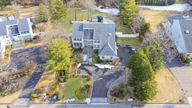 aerial view featuring a residential view