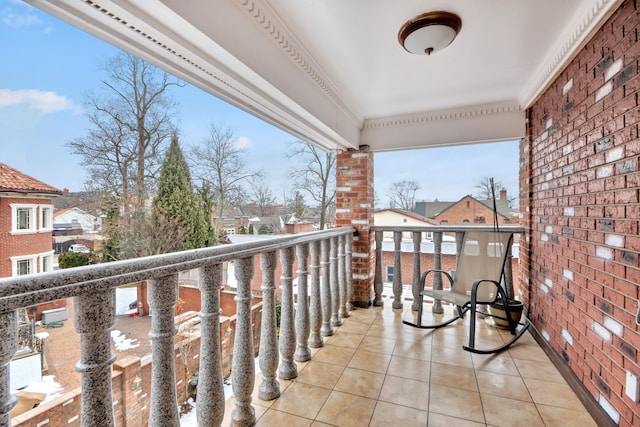 balcony with a residential view