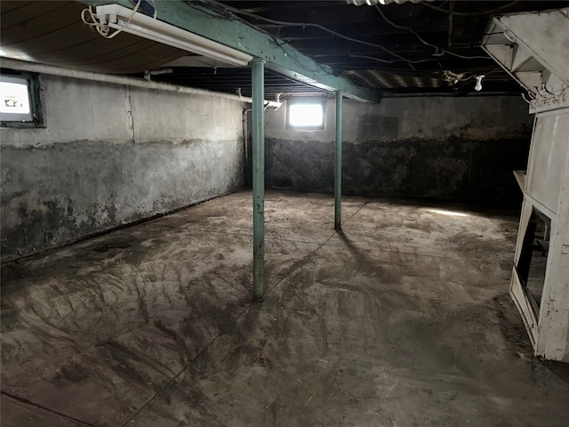 view of basement