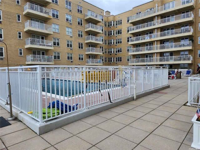 balcony with a patio