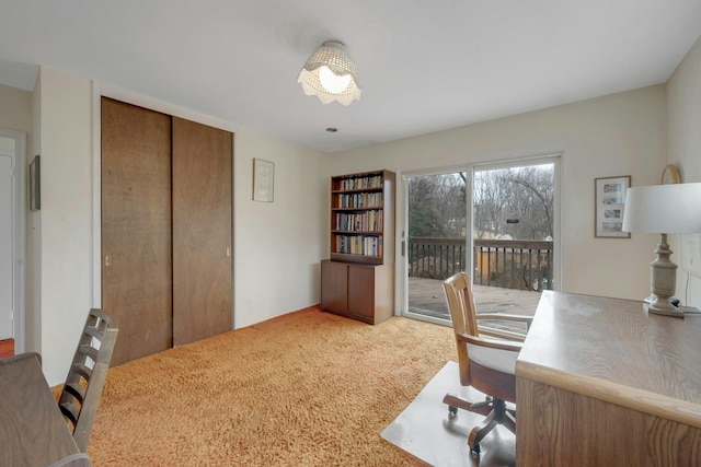 office featuring carpet flooring