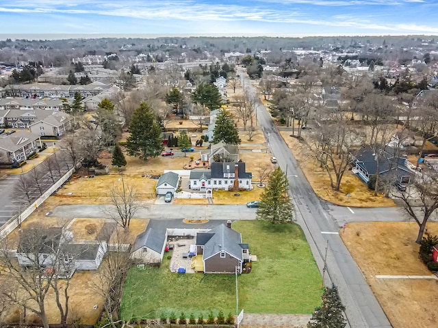 drone / aerial view with a residential view