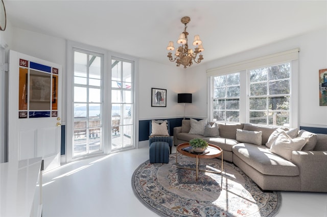 71 Old Mountain Rd S, Nyack, NY 10960 - living room with a chandelier
