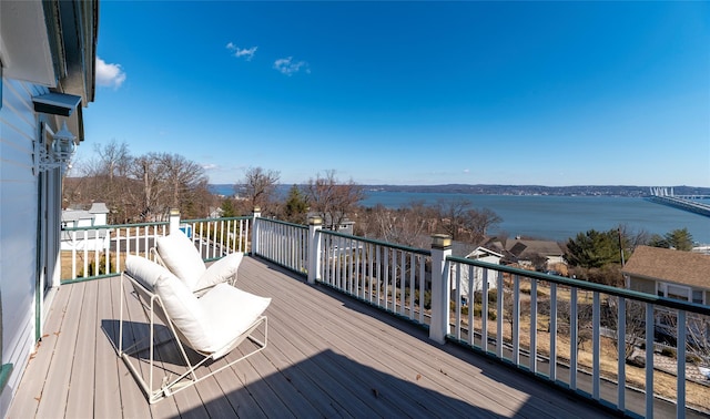 71 Old Mountain Rd S, Nyack, NY 10960 - deck with a water view