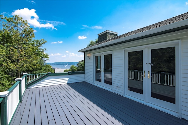 71 Old Mountain Rd S, Nyack, NY 10960 - deck with french doors and a water view