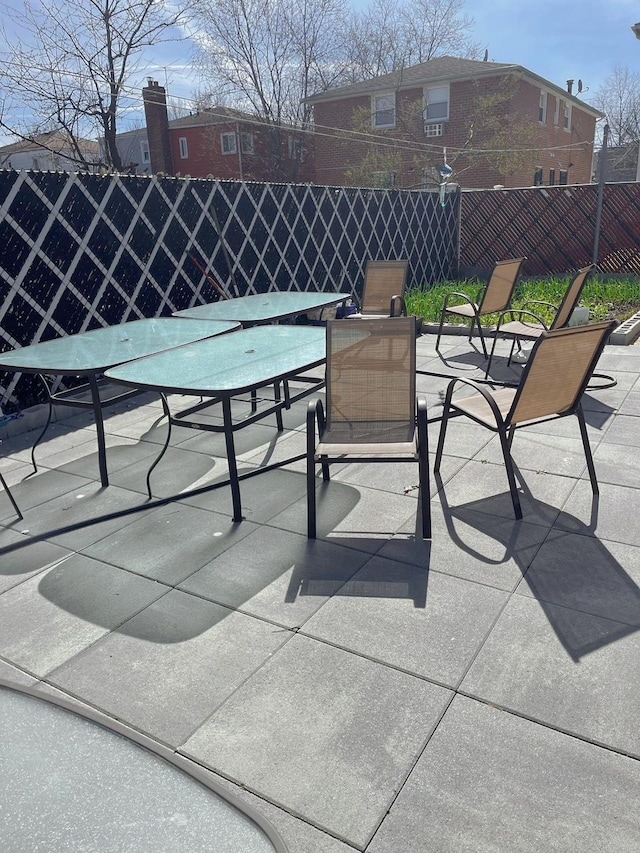 view of patio with fence