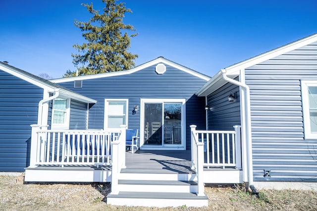 exterior space with a wooden deck