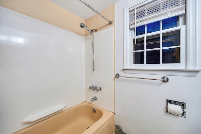 full bathroom with bathing tub / shower combination