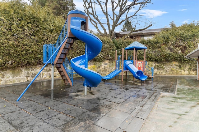 view of community jungle gym