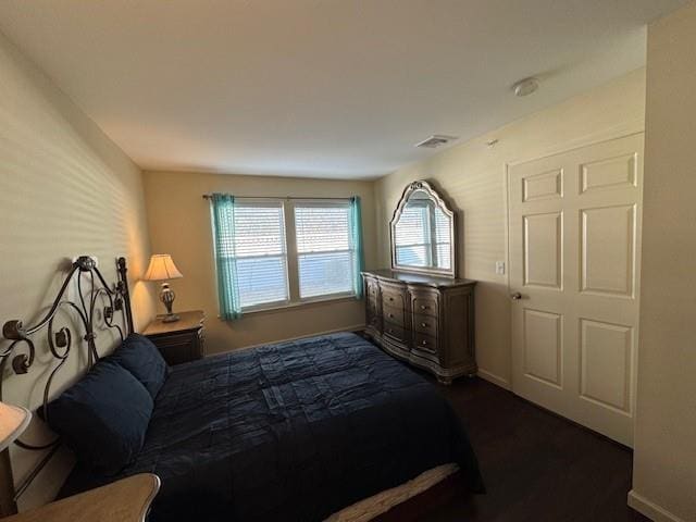 bedroom with visible vents