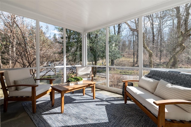 view of sunroom