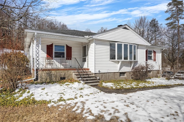 bungalow-style house featuring a porch