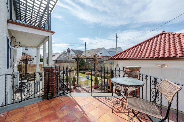 balcony featuring a patio area