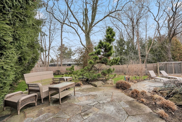 view of patio / terrace featuring a fenced backyard