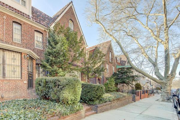 view of home's exterior featuring brick siding