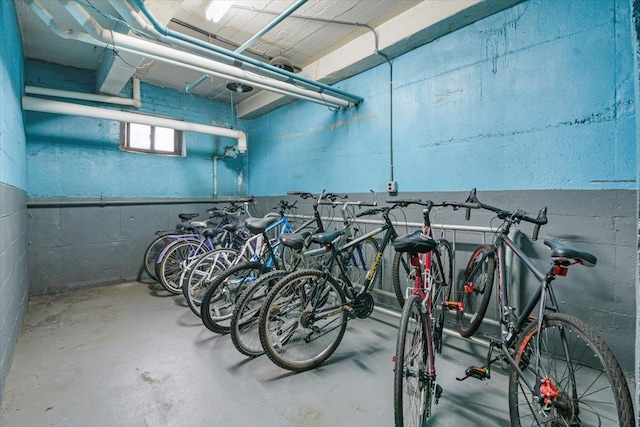 garage with bike storage