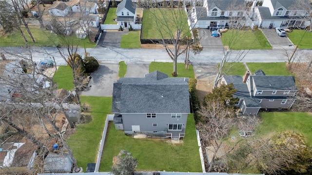 drone / aerial view featuring a residential view