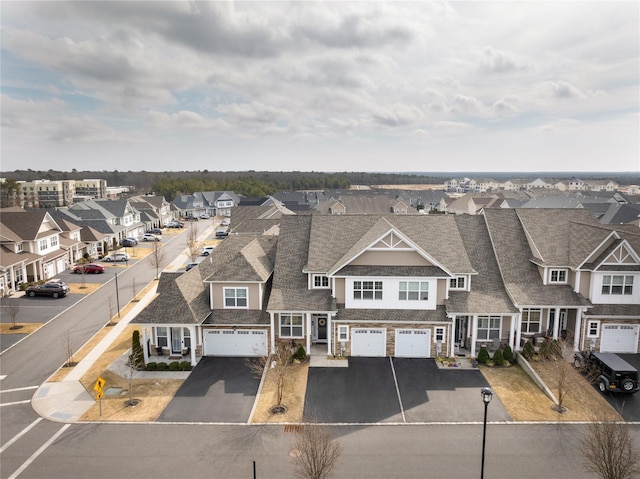 bird's eye view with a residential view