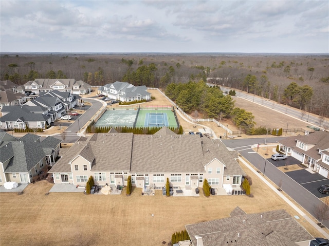 drone / aerial view with a residential view