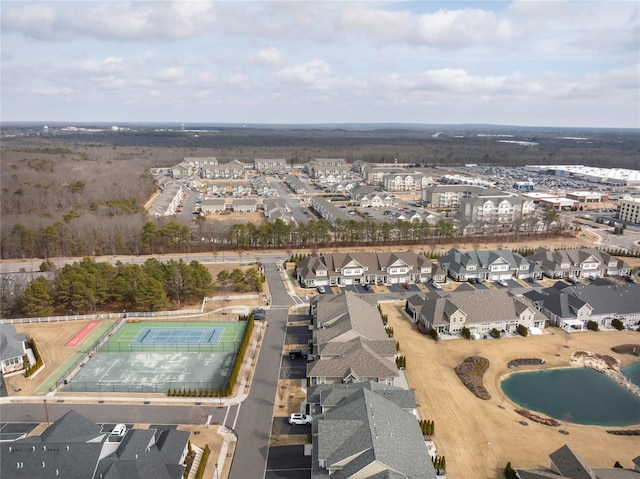 aerial view featuring a residential view