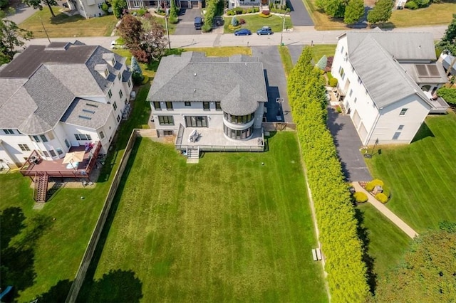 aerial view with a residential view