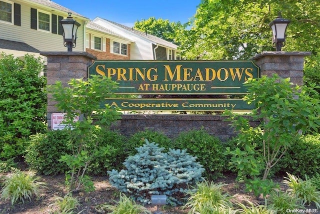 view of community sign