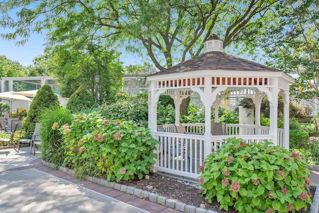 view of property's community with a gazebo