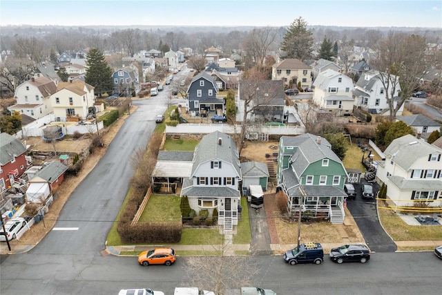 bird's eye view with a residential view