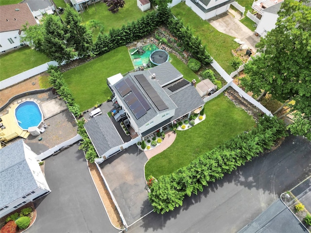 drone / aerial view featuring a residential view