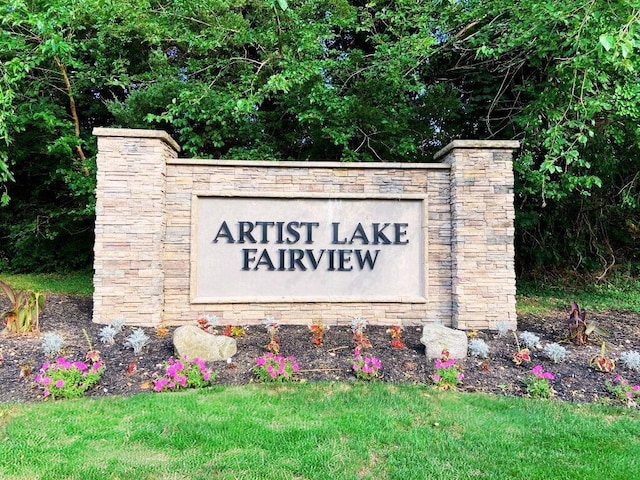 view of community sign