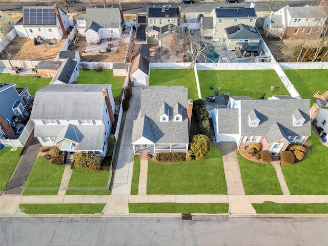 bird's eye view with a residential view