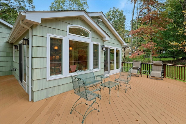 view of wooden terrace