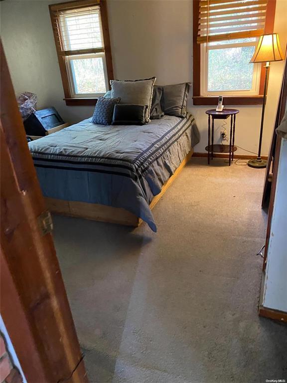 bedroom featuring carpet floors and baseboards