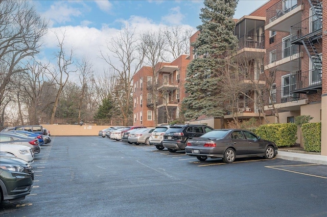 view of uncovered parking lot