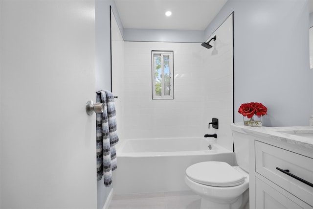 2057 Renfrew Ave, Elmont, NY 11003 - full bath with toilet, vanity, and bathtub / shower combination