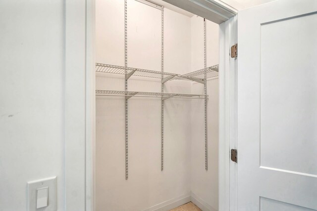 view of walk in closet