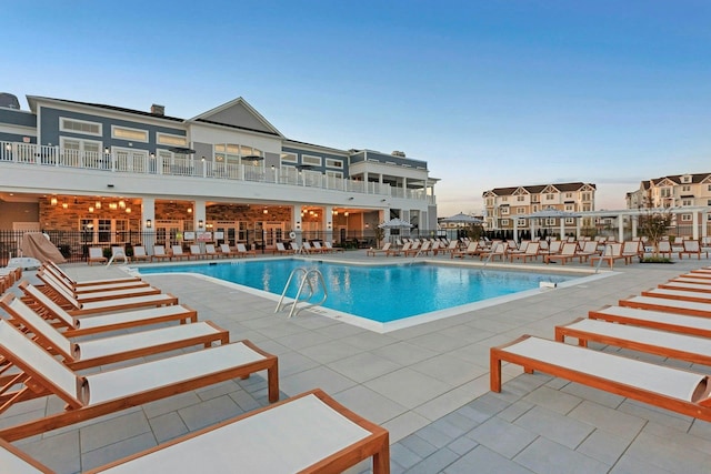 pool featuring a patio