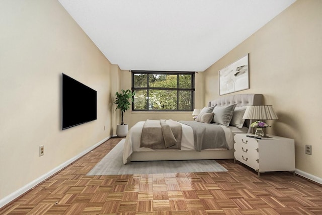 bedroom with baseboards