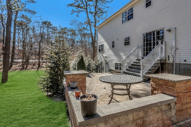 view of patio featuring entry steps