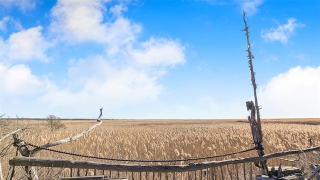 exterior space with a rural view