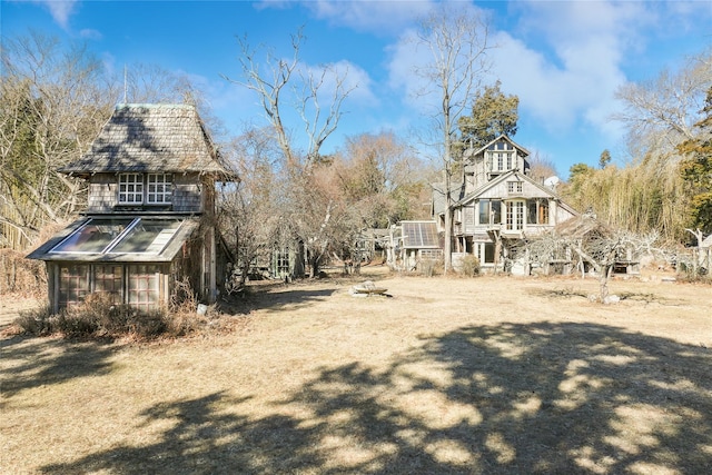 view of yard featuring stairway